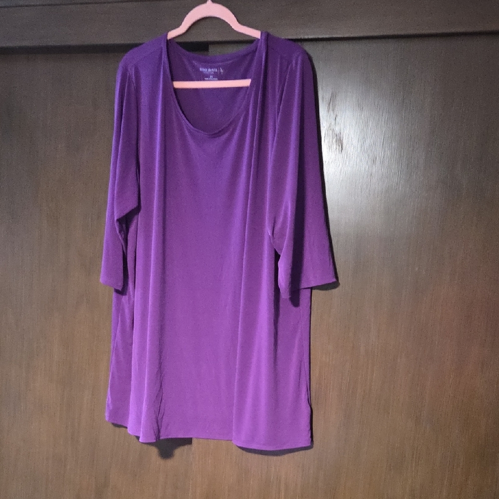Susan Graver Vibrant Purple Tunic Top